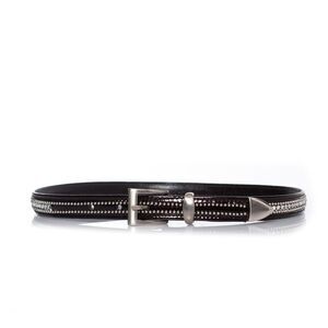 Gianni Versace patent leather belt with rhinestones